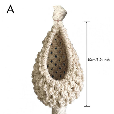 Pamutfonat akasztós kosár üreges Makramé virágültető ananász alakú tároló Tájnövény akasztó Kerti kellékek