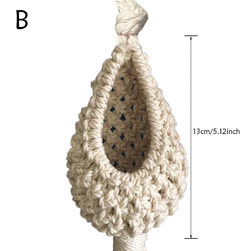 Pamutfonat akasztós kosár üreges Makramé virágültető ananász alakú tároló Tájnövény akasztó Kerti kellékek