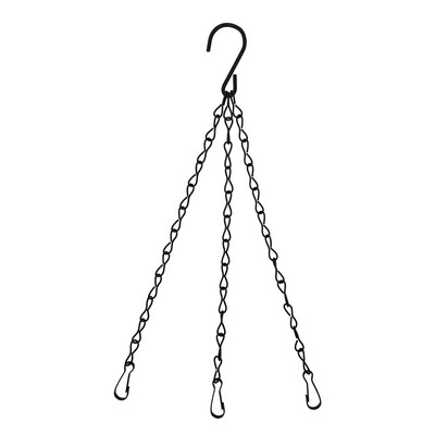 40 cm-es rattan függő kosár virágcserep lánc hidroponikus növények növénytermesztő eszközök kerti dekorációk 3 kampóval