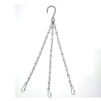 40 cm-es rattan függő kosár virágcserep lánc hidroponikus növények növénytermesztő eszközök kerti dekorációk 3 kampóval