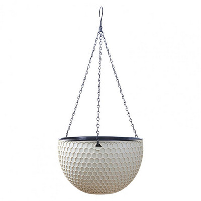 Gyanta praktikus kétrétegű függő virágcserép vízálló akasztó, stabil a parkba