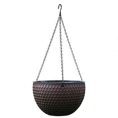 Gyanta praktikus kétrétegű függő virágcserép vízálló akasztó, stabil a parkba