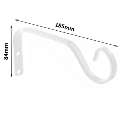 Fém akasztós kosártartó konzolok Kerti növénytartó akasztó kampós fal nagy teherbírású vas S-alakú virágcserép horog akasztó lámpa