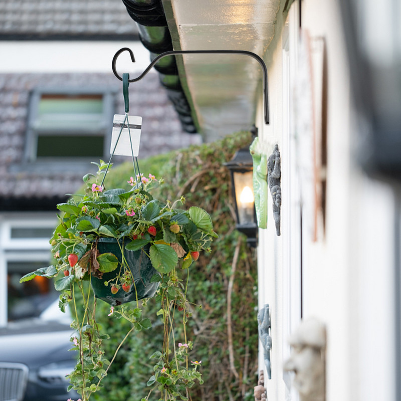 Fém akasztós kosártartó konzolok Kerti növénytartó akasztó kampós fal nagy teherbírású vas S-alakú virágcserép horog akasztó lámpa