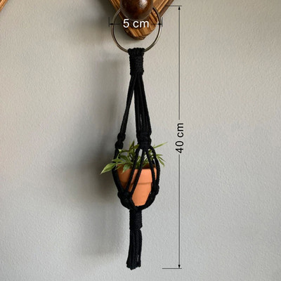 Különböző színek Makramé levegős növénytartó Mini pamut kézi szövés akasztós ültetőgép lakberendezéshez hálószoba autó dekorációs ajándék