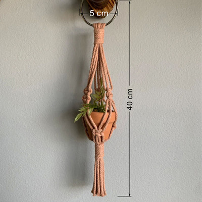 Különböző színek Makramé levegős növénytartó Mini pamut kézi szövés akasztós ültetőgép lakberendezéshez hálószoba autó dekorációs ajándék