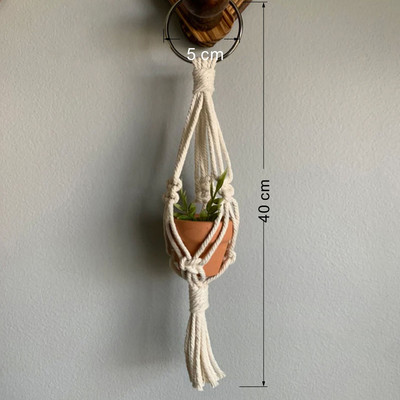 Különböző színek Makramé levegős növénytartó Mini pamut kézi szövés akasztós ültetőgép lakberendezéshez hálószoba autó dekorációs ajándék
