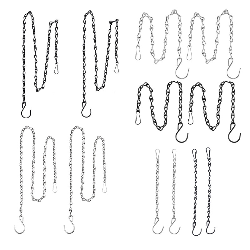 H55A 2db függesztő láncok virágcserepekhez kosár madáretetők ültetők lámpák díszek növényakasztók