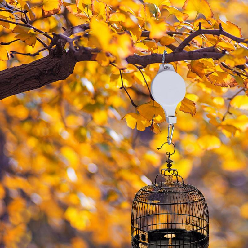 Kerti kosarak Edények Akasztható kampó Állítható emelés Növénytárcsa készlet Behúzható szíjtárcsa Lehúzható Akasztó Növények Virágakasztó kampó