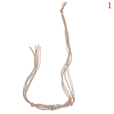 Puodo laikiklis makramė augalų kabykla pakabinamas vazono krepšelis iš džiuto pintų virvių