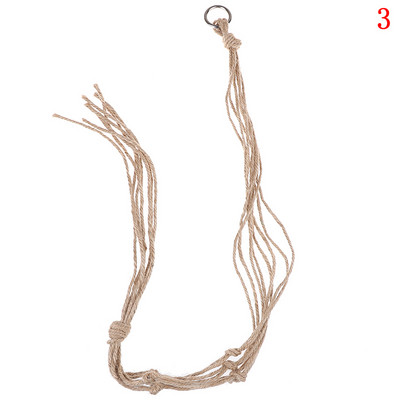 Puodo laikiklis makramė augalų kabykla pakabinamas vazono krepšelis iš džiuto pintų virvių