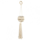 Függesztett kosarak Kézzel szőtt ültetőgép Könnyen felszerelhető Pamut kötél Makramé Design Függesztett növénykosár lakberendezés