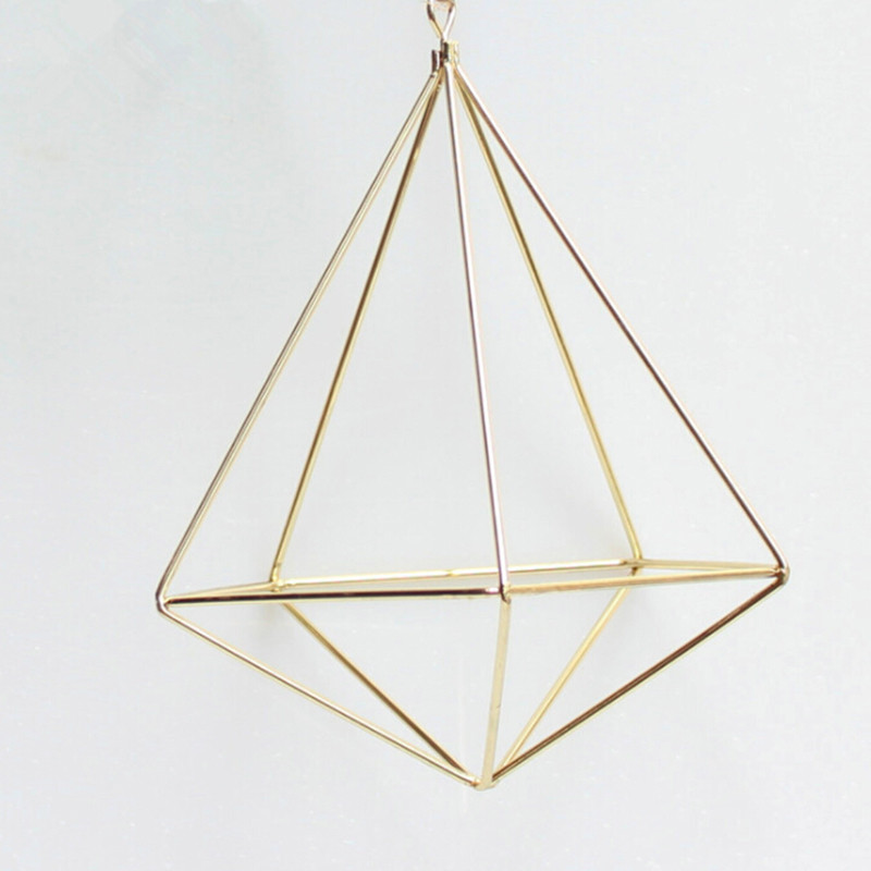 Kerti kosár geometriai virágtartó fali dekoráció függő fém geometriai levegő növény virágcserep állvány tartó konzol