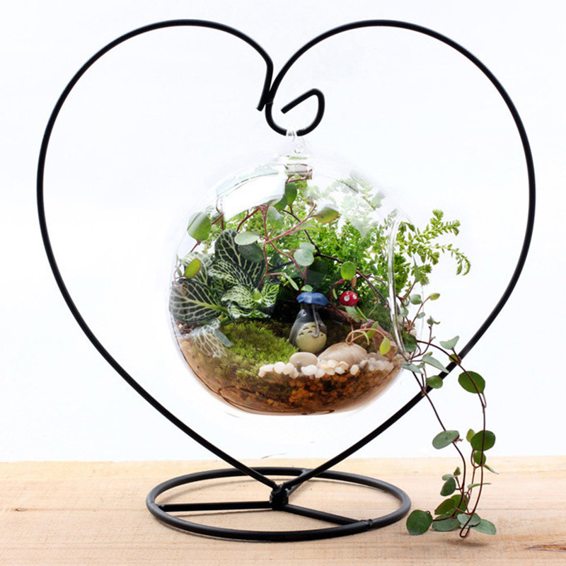 1 db függő növény terráriumi üvegváza tartó kristály terráriumi konténer akasztós kijelző állvány otthoni dekorációs növényhez