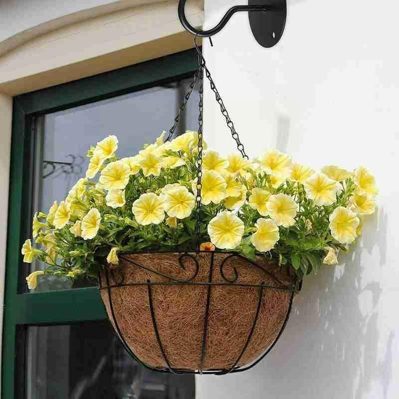 Falra szerelhető mennyezeti horogtartó akasztó Lámpás szélcsengő Ültetőgépek Dísz függő madáretetőkhöz kültéri horog S B8Y7-tel