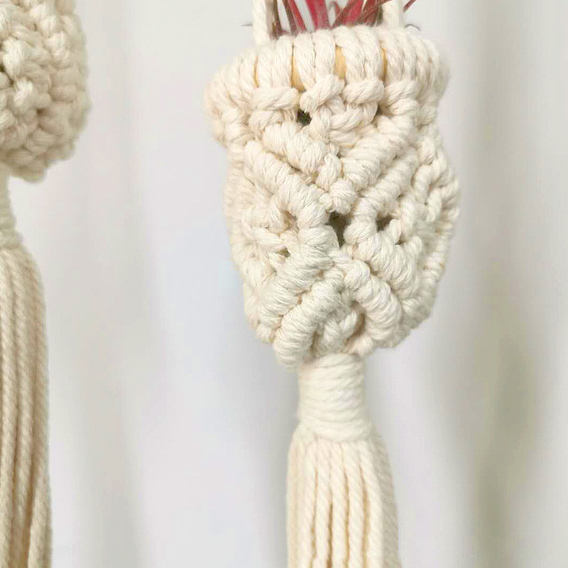 Kertészet Zöld növény akasztós kosár pamut kötél akasztó virágcserép kézzel készített edény zseb fal Boho udvari lakberendezés