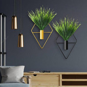 Fali ültetőgép Geometrikus vállfa Minimalista fali ültető dekor Függő virágtartó edény Nappali Otthon Virágváza Díszek