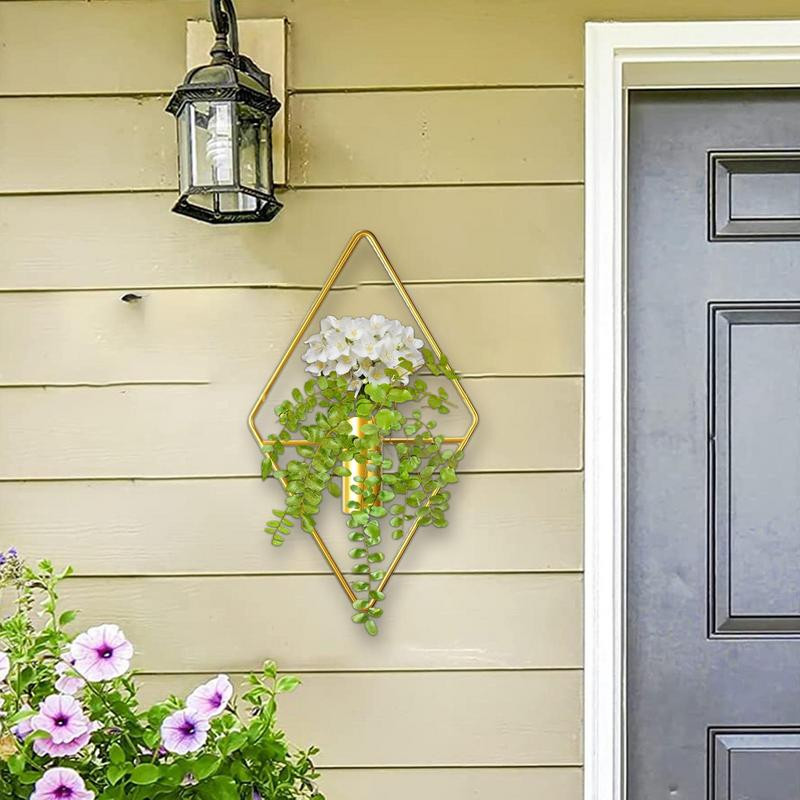 Fali ültetőgép Geometrikus vállfa Minimalista fali ültető dekor Függő virágtartó edény Nappali Otthon Virágváza Díszek