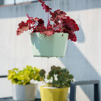 Κρεμαστό καλάθι Πλαστική γλάστρα για φυτά Κρεμαστή γλάστρα Πολύχρωμη επιτοίχια γλάστρα Green Plant Γλάστρα