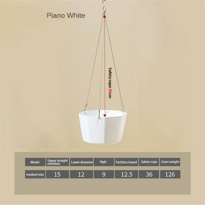 Függesztett kosár Műanyag cserepes növénycserep Függő virágcserep Többszínű falra szerelhető virágcserep Zöld növény virágcserép