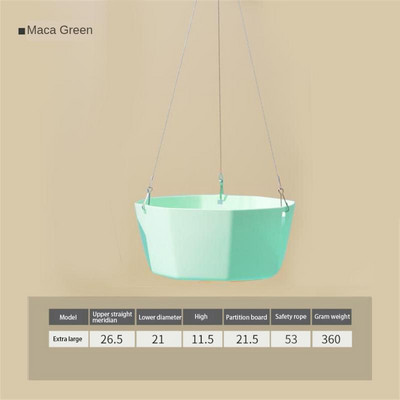 Függesztett kosár Műanyag cserepes növénycserep Függő virágcserep Többszínű falra szerelhető virágcserep Zöld növény virágcserép