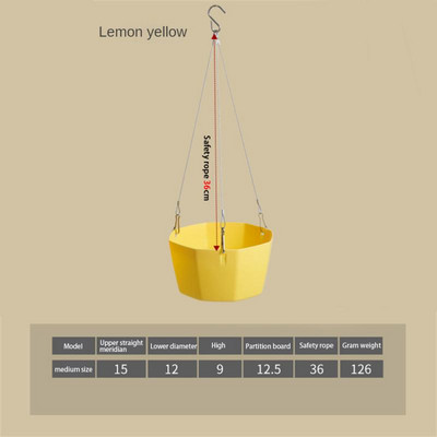 Függesztett kosár Műanyag cserepes növénycserep Függő virágcserep Többszínű falra szerelhető virágcserep Zöld növény virágcserép