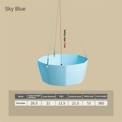 Függesztett kosár Műanyag cserepes növénycserep Függő virágcserep Többszínű falra szerelhető virágcserep Zöld növény virágcserép