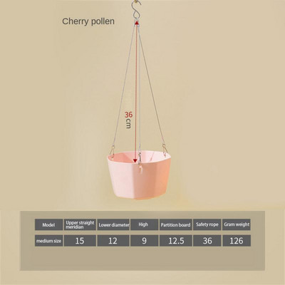 Függesztett kosár Műanyag cserepes növénycserep Függő virágcserep Többszínű falra szerelhető virágcserep Zöld növény virágcserép