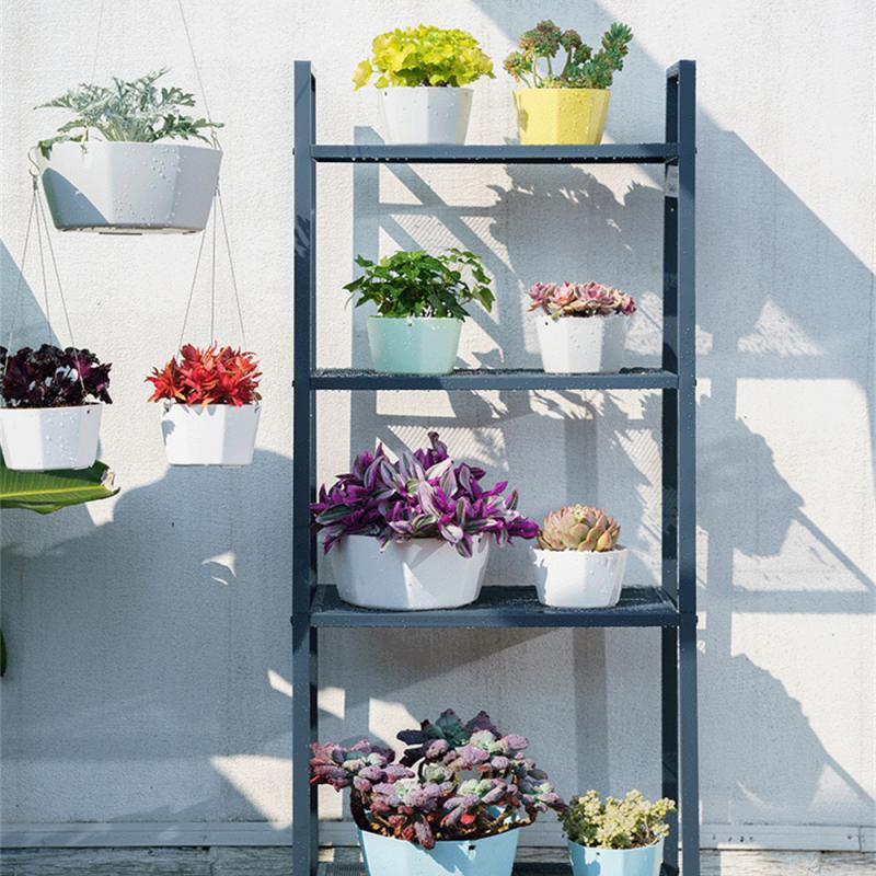 Függesztett kosár Műanyag cserepes növénycserep Függő virágcserep Többszínű falra szerelhető virágcserep Zöld növény virágcserép