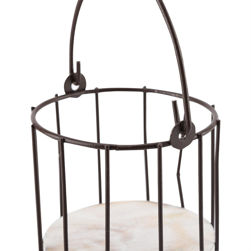 Európa-stílusú fa alap vas virág akasztós állvány mesterséges növények kosár