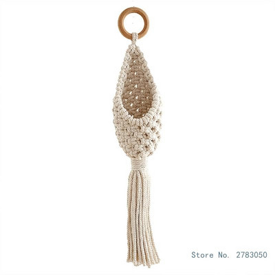 Makramé falra akasztható levegős növénytartó ültetőgép pamut kézi szövés virágcserép hálótáska otthoni kert dekorációhoz hálószoba dekoráció