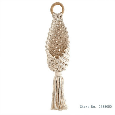 Makramé falra akasztható levegős növénytartó ültetőgép pamut kézi szövés virágcserép hálótáska otthoni kert dekorációhoz hálószoba dekoráció