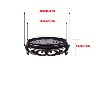 Műanyag alátét magas virágos tálca keret virágcserép tartó tartók barna-fekete 1 db 13,7cm Kerti kellékek Kerek cserepes dekorációs alap