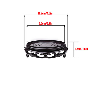 Műanyag alátét magas virágos tálca keret virágcserép tartó tartók barna-fekete 1 db 13,7cm Kerti kellékek Kerek cserepes dekorációs alap