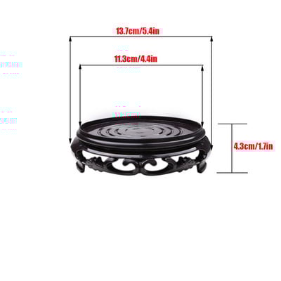 Műanyag alátét magas virágos tálca keret virágcserép tartó tartók barna-fekete 1 db 13,7cm Kerti kellékek Kerek cserepes dekorációs alap