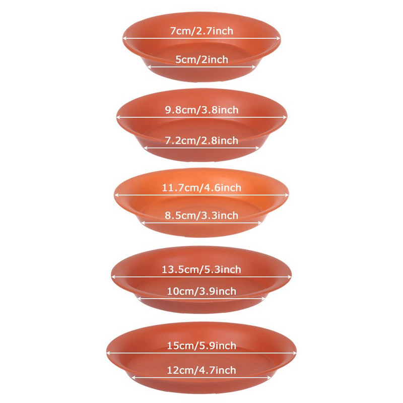 3 vnt. Augalų lėkštė Lašėjimo padėklai Plastikiniai padėklai Lėkštės vidaus lauko gėlių vazonai Apvalūs Madingi išskirtiniai nauji sodo reikmenys