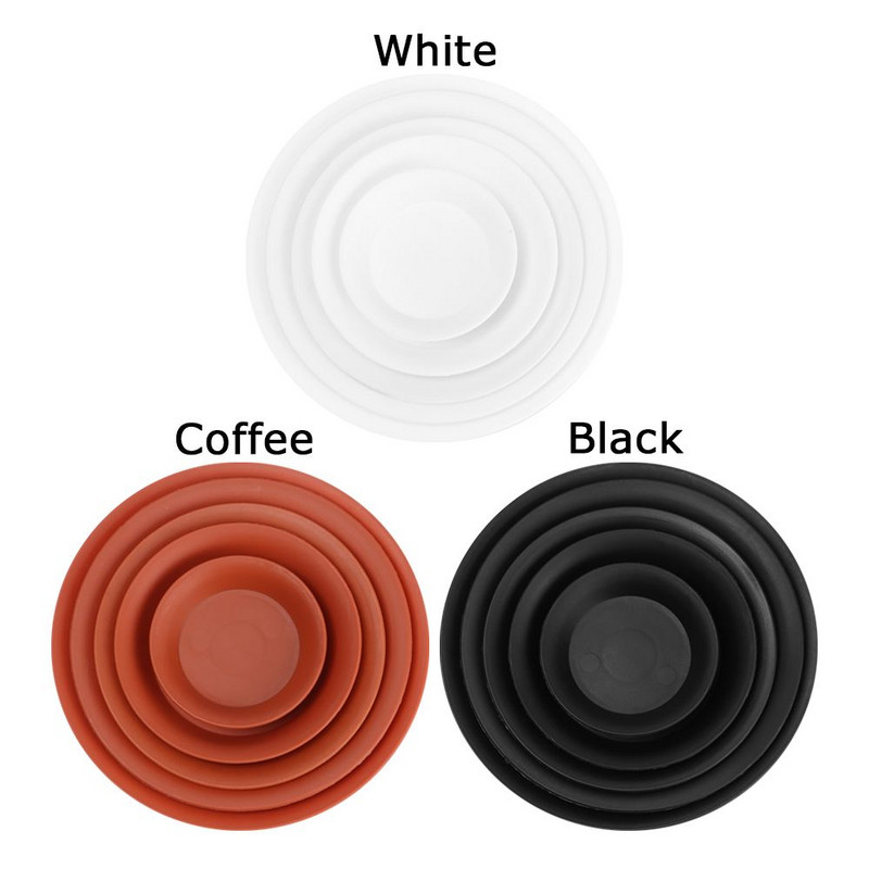 3 vnt. Augalų lėkštė Lašėjimo padėklai Plastikiniai padėklai Lėkštės vidaus lauko gėlių vazonai Apvalūs Madingi išskirtiniai nauji sodo reikmenys