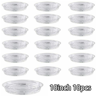 10db kerti növény csészealj csepegtető tálca gyanta műanyag virágcserep Kerti növény virágcserép otthoni kert dekoráció átlátszó snack tároló PET