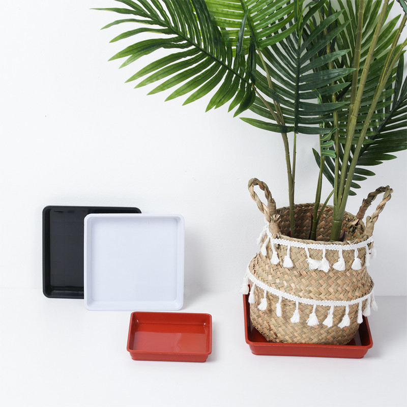 1 gab. Plastmasas paplātes apakštasītes Augu apakštase iekštelpām āra kvadrātveida puķu podi Izturīgi pilienu paplātes dārza piederumi 4/6/7/8/10 collas