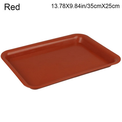 1 db műanyag nagy teherbírású téglalap alakú virágcserép beltéri, kültéri növényi csészealj csepegtető tálcák műanyag tálcás csészealjak