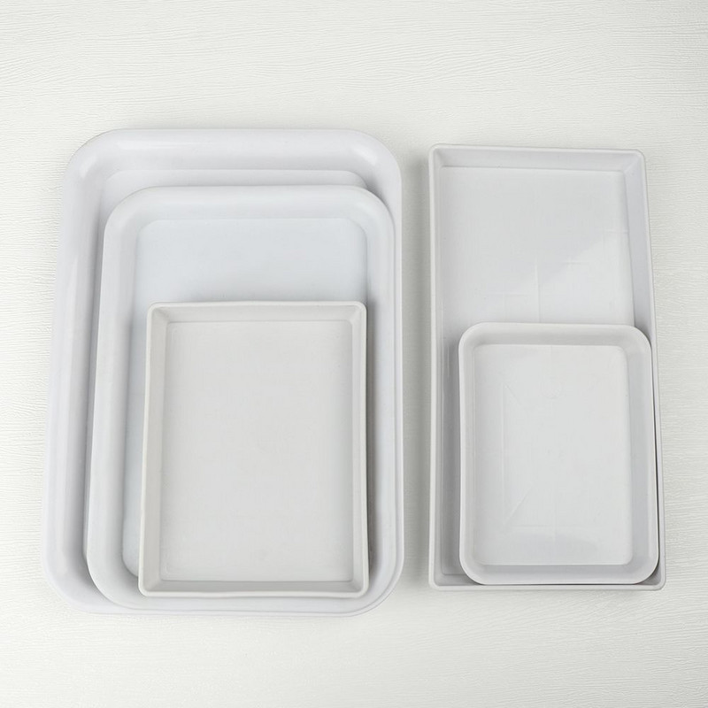 1 db műanyag nagy teherbírású téglalap alakú virágcserép beltéri, kültéri növényi csészealj csepegtető tálcák műanyag tálcás csészealjak