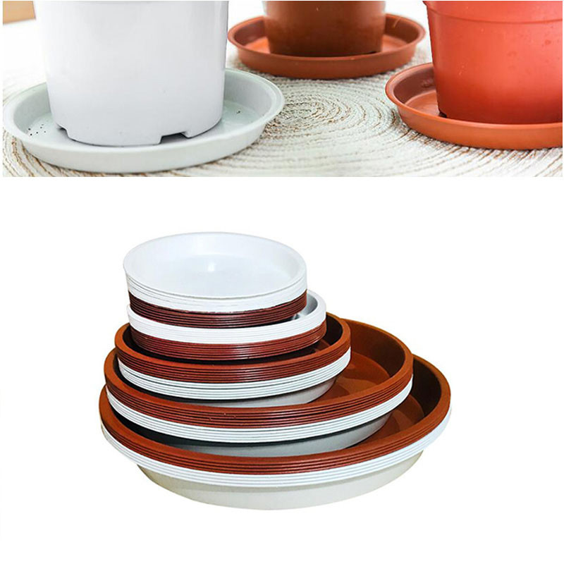 Tartós műanyag cserép tálca Kerti kerek virágcserepes növény csészealjak talptartó tálcák csészealj Beltéri kültéri Otthoni kertészeti kellékek