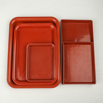 1PC Пластмасови тежкотоварни правоъгълни саксии за вътрешни и външни чинийки за растения Тави за отцеждане Пластмасови чинийки за тави