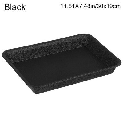 1 vnt. plastikinis, tvirtas stačiakampis gėlių vazonas patalpų lauko augalų lėkštė Lašėjimo padėklai Plastikiniai padėklų lėkštės