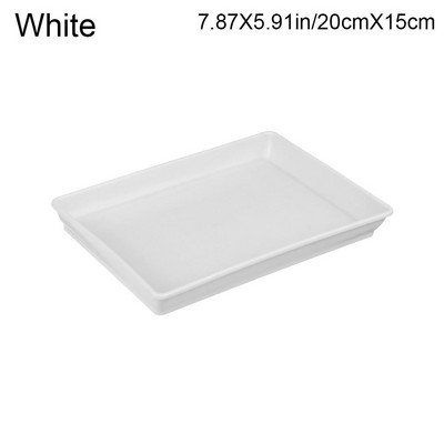 1 vnt. plastikinis, tvirtas stačiakampis gėlių vazonas patalpų lauko augalų lėkštė Lašėjimo padėklai Plastikiniai padėklų lėkštės