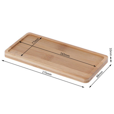 Ovális formájú bambusz fa csészealj növénytálca mini növény virágcserép állvány Favor zamatos edénytálca Egyszerű, elegáns dizájn otthoni erkély