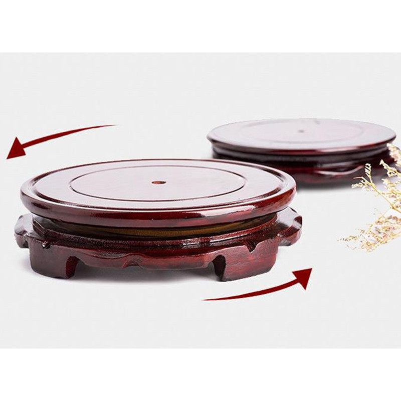 Valódi tömör fa faragó váza alap kő Buddha virágcserép fafaragó alap