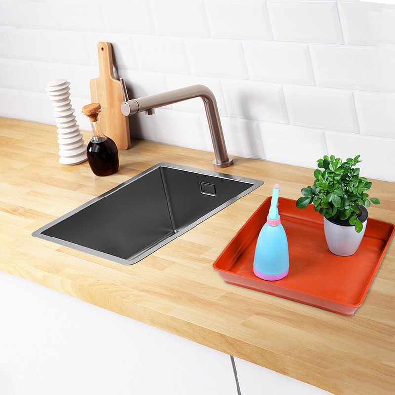 Medencetartó Virágcserepek Tálca Zamatos növények Csepegtető kis műanyag tartályos csészealj