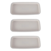 3 db Virágnövények Medence Cserepes tálcák Vízedény Virágcserep alsó Négyszögletes Kertészet Fehér Műanyag