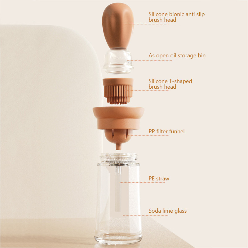 Konyhai szilikon olajos palack olajkefe sütés grill grill olajkefe adagoló tészta steak olaj ecsetek konyhai sütés Grill eszköz